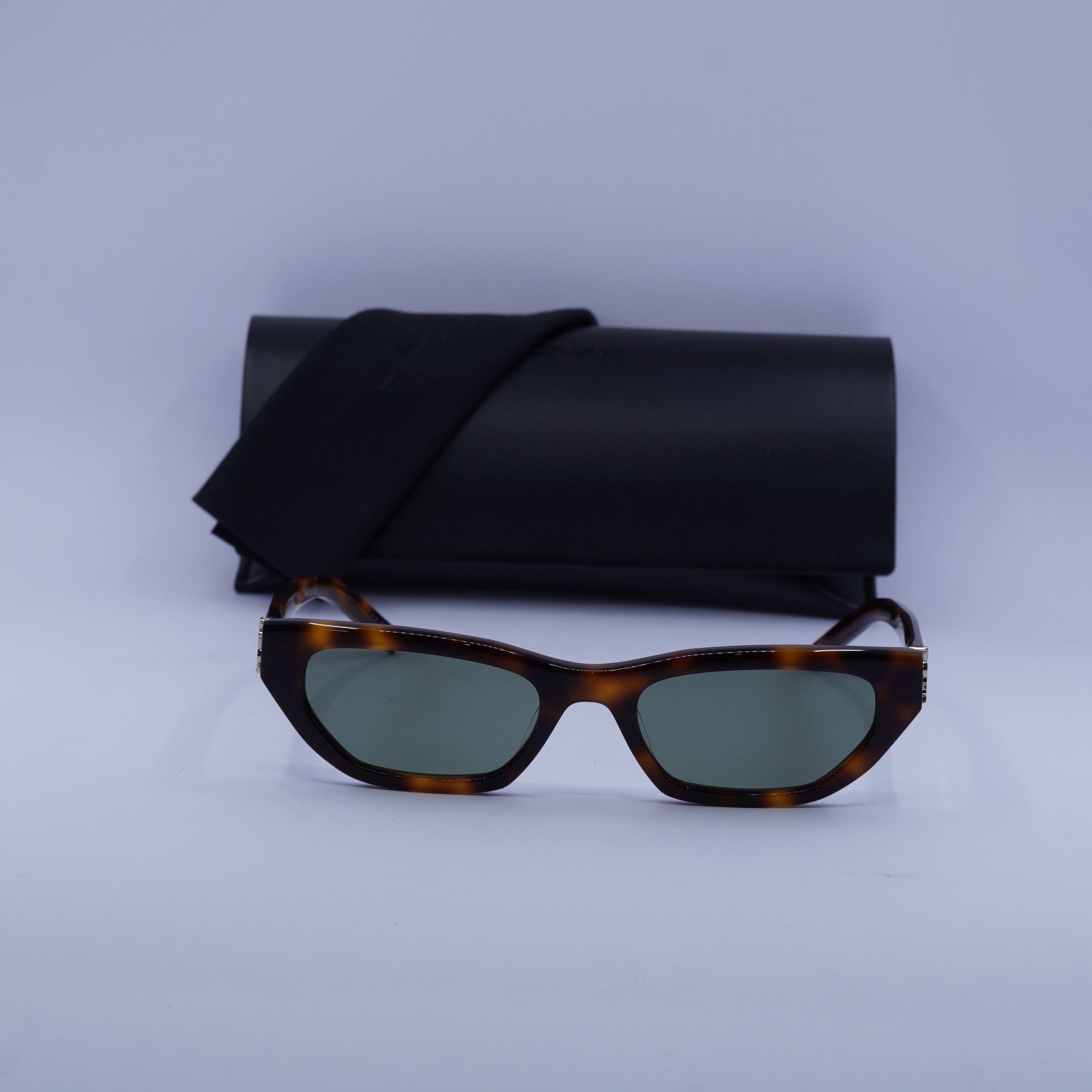 Saint Laurent Paris Saint Laurent SLM126 003 Sunglasses Havana Cat Eye Frame Size ONE SIZE - 11 Thumbnail