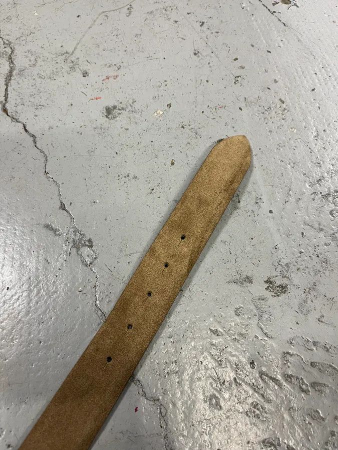 Vintage Cesare Paciotti Dagger Buckle Belt Beige Suede Belt Size ONE SIZE - 5 Thumbnail
