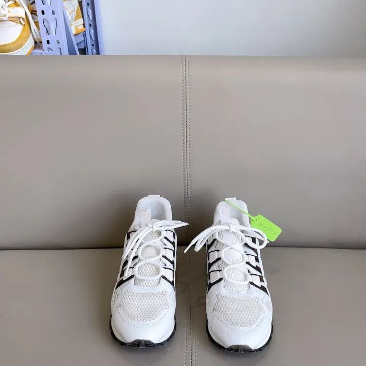 Louis Vuitton Louis Vuitton White Monogram Sneakers -2508 Size US 5.5 / EU 38 - 1 Thumbnail