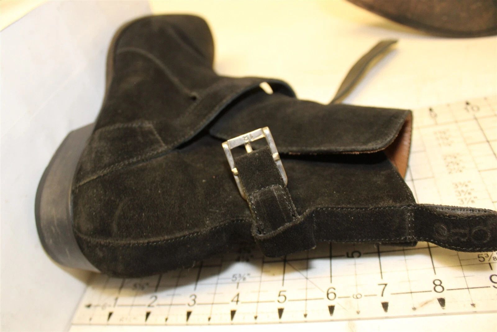 Genuine Leather Black Suede Jodhpur Boots Black 11 Leather Strap Buckle Size US 11 / EU 44 - 16 Thumbnail