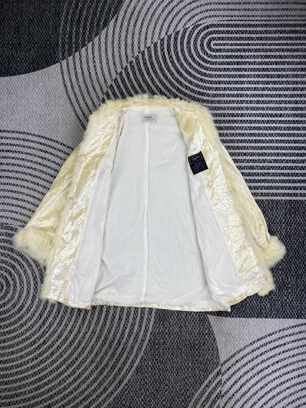 Japanese Brand Vtg Laseine Violetta Faux Astrakhan Fur Jacket Size M / US 6-8 / IT 42-44 - 5 Thumbnail