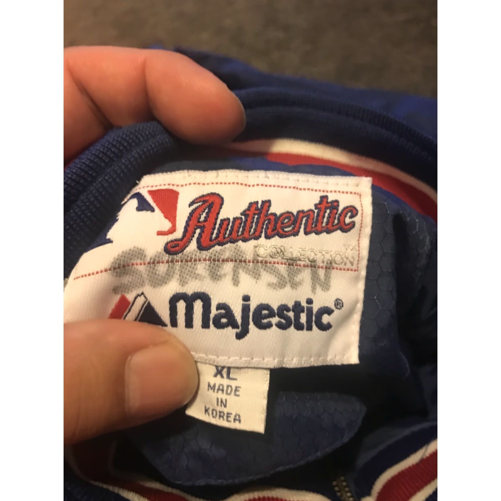 MLB Chicago Cubs Jacket Majestic Baseball Full Zip XL Men Blue Logo MLB Size US XL / EU 56 / 4 - 6 Thumbnail