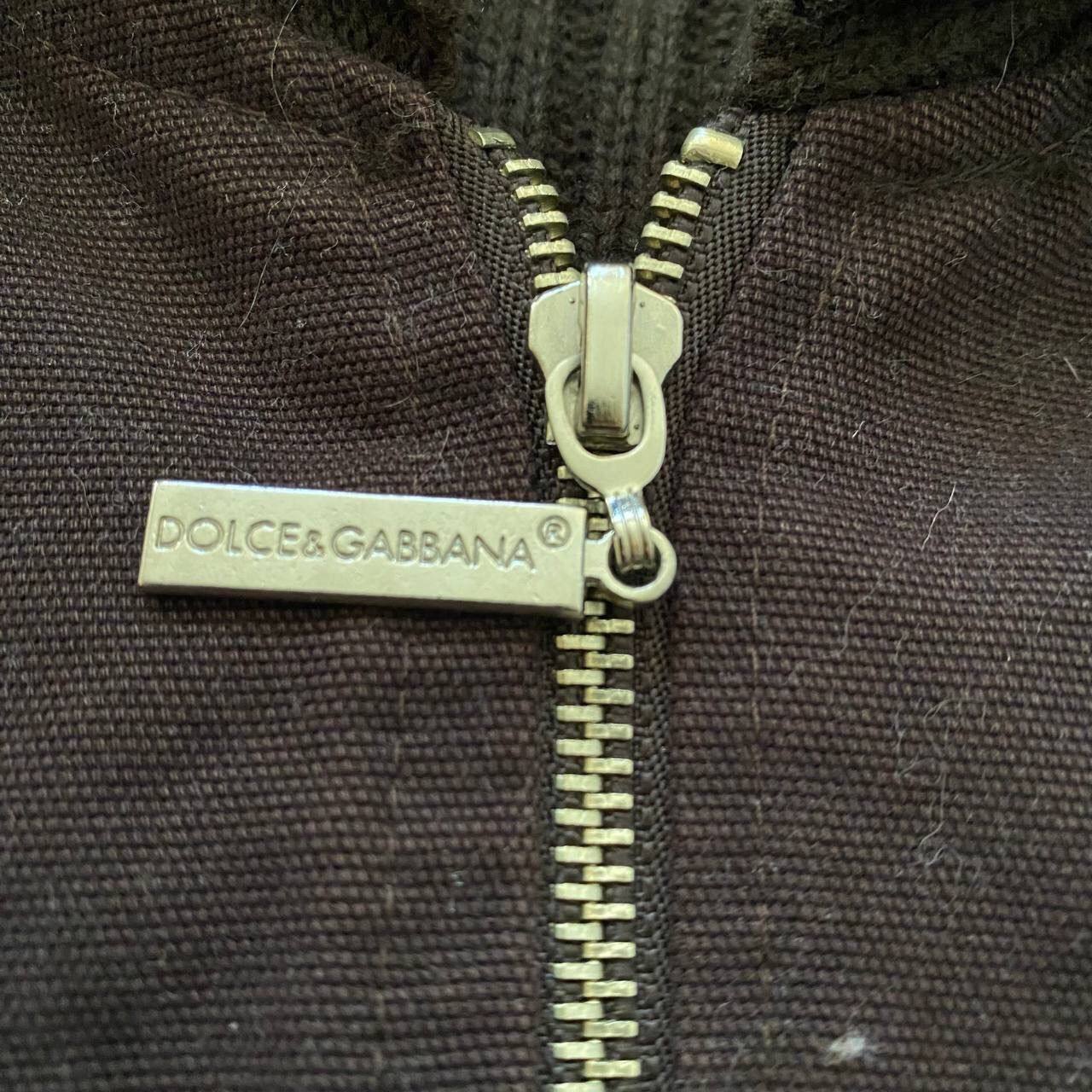 Dolce & Gabbana D&G Dolce & Gabbana Vintage Brown Knit Zip Sweatshirt Jacket Size M / US 6-8 / IT 42-44 - 7 Thumbnail
