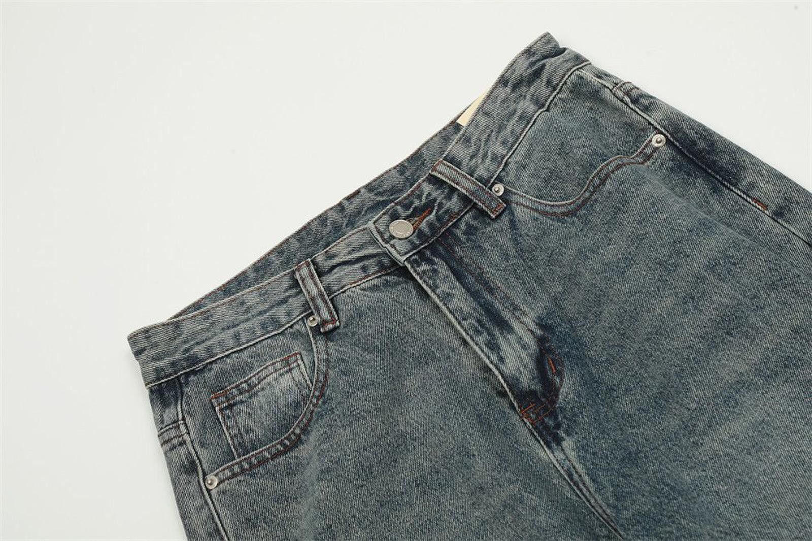 Japanese Brand Blue Wide Leg Pleated Denim Jeans Size US 32 / EU 48 - 10 Thumbnail