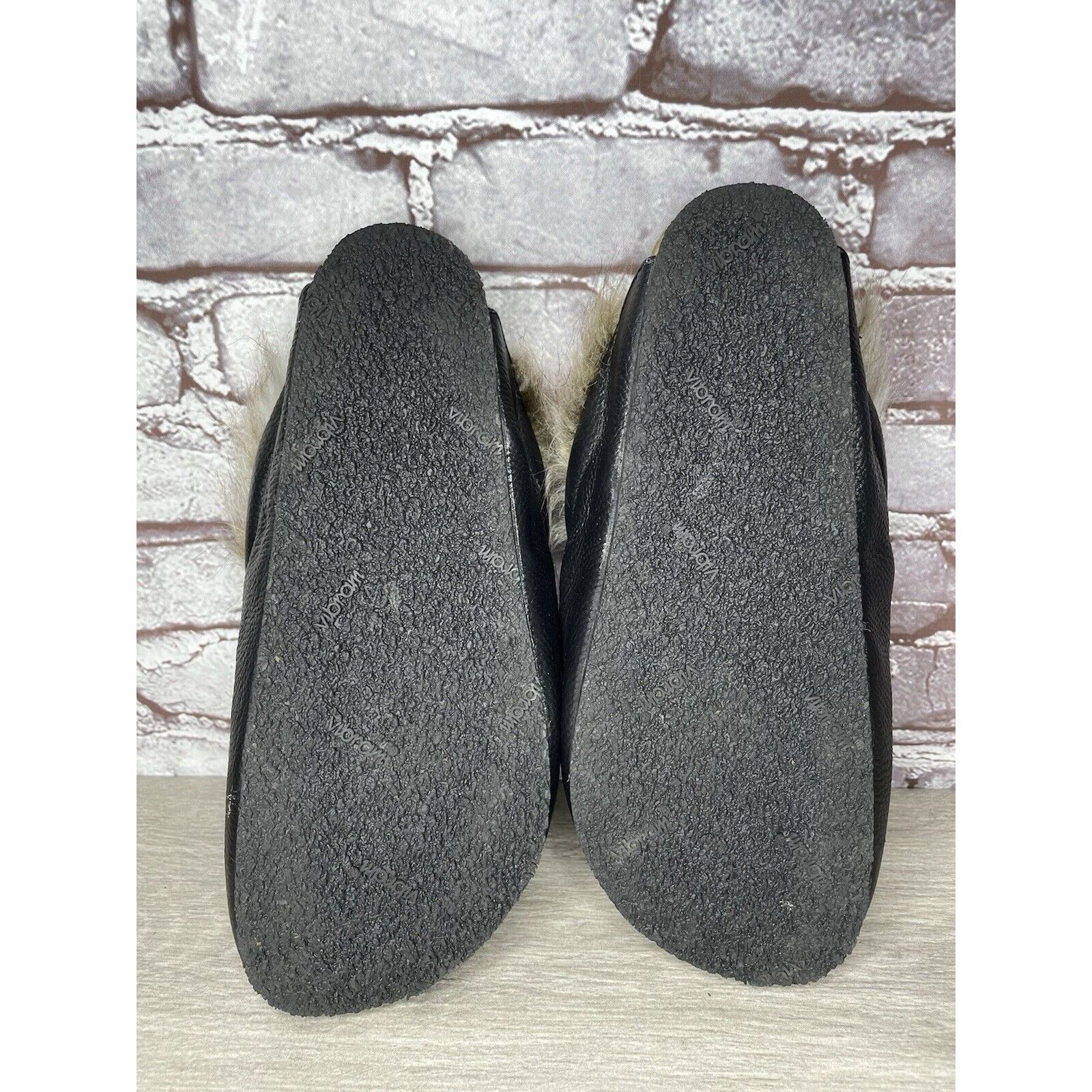 Other BANTHA Vibram Black Leather Sherpa Fur Lined Cork Mules Shoe Size US 10.5 / IT 40.5 - 15 Thumbnail