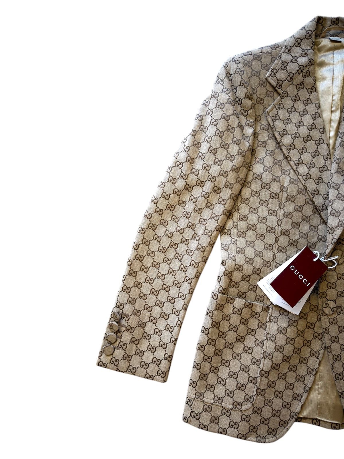 Gucci Gucci GG 44 Canvas Monogram Blaze Jacket Size 44R - 3 Thumbnail