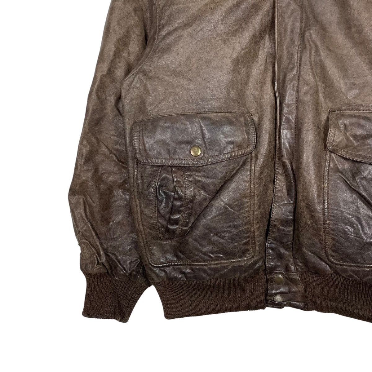 Japanese Brand Japanese Brand Military Leather Jacket Size US S / EU 44-46 / 1 - 3 Thumbnail