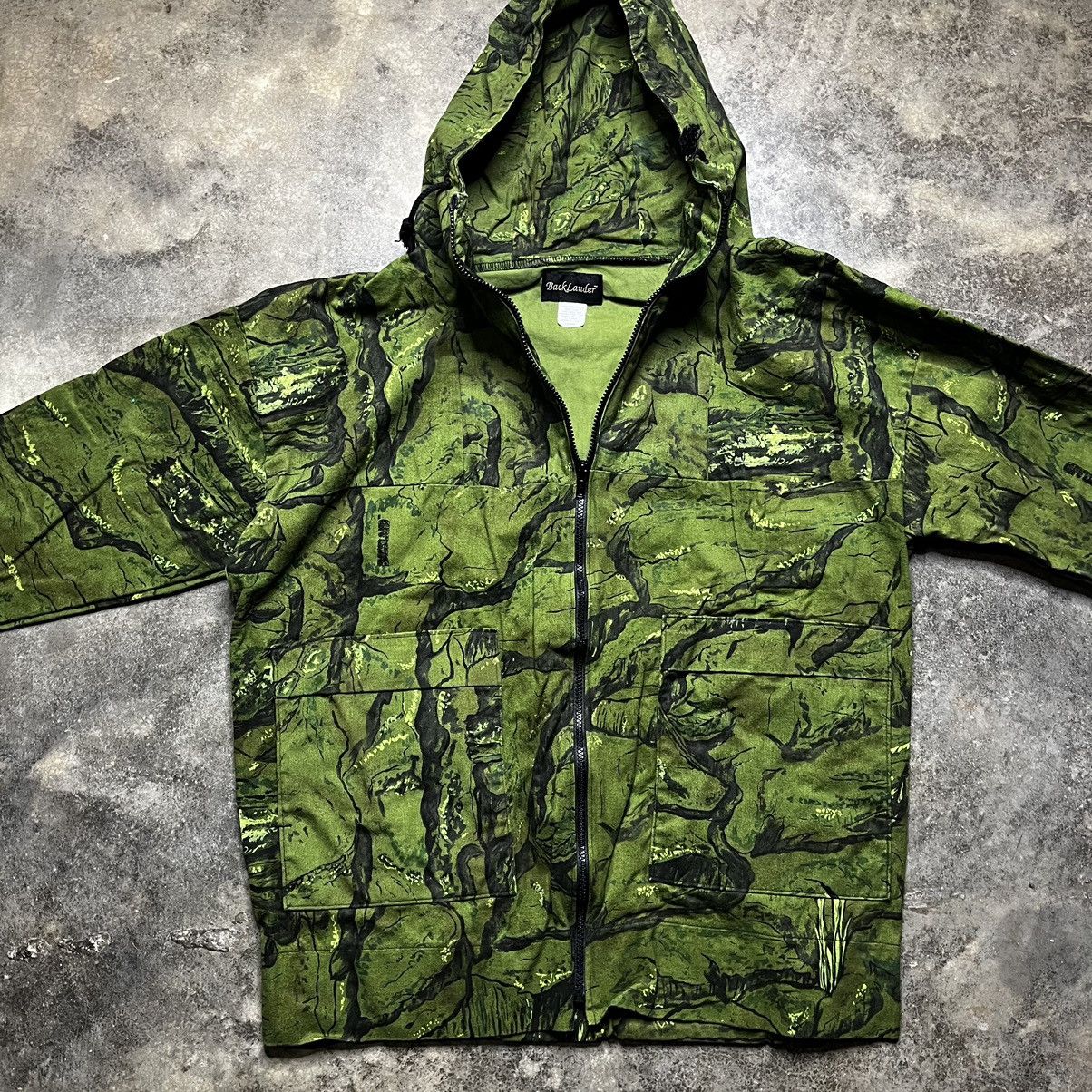 Vintage vintage army green zip camo parka jacket Size US L / EU 52-54 / 3 - 5 Thumbnail