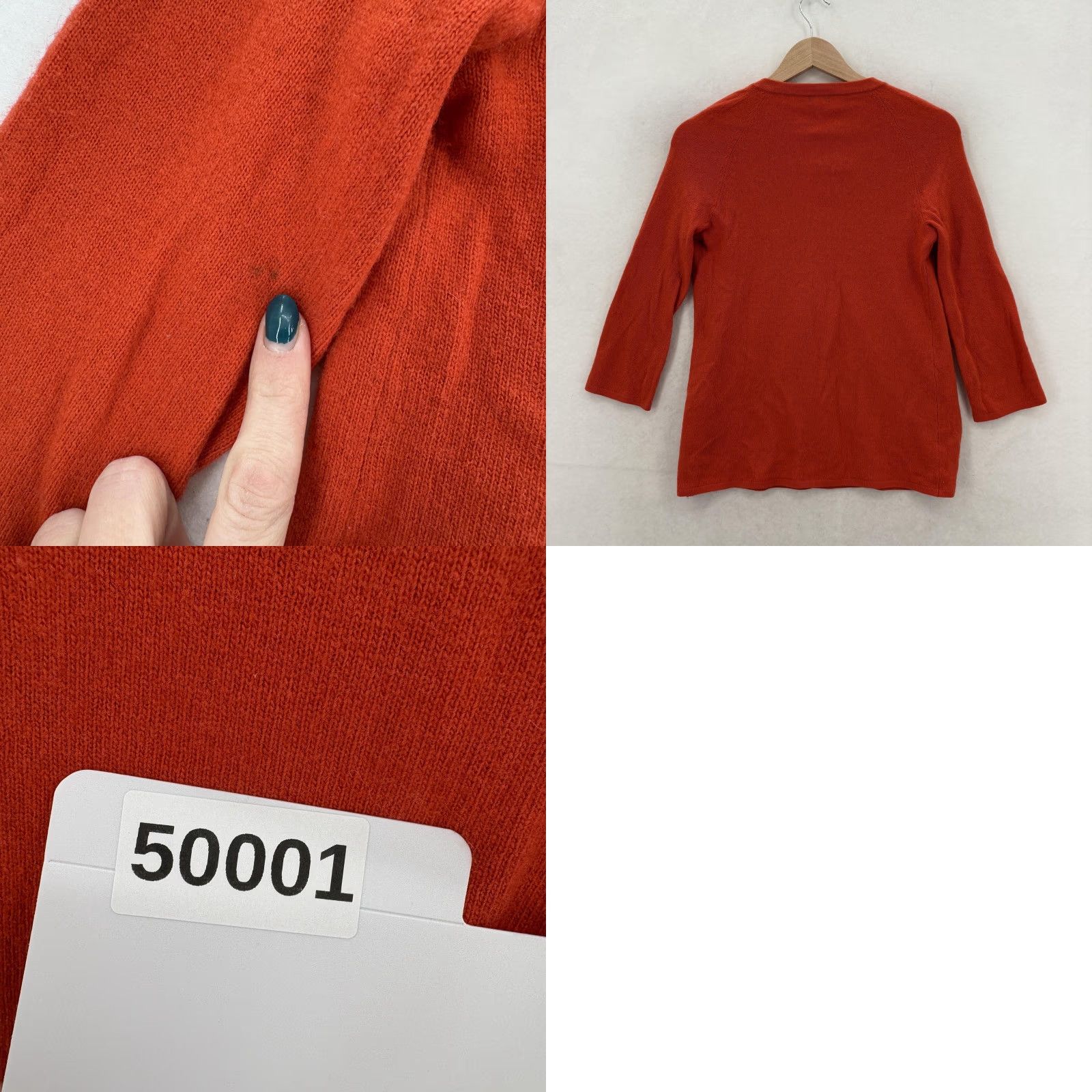 J.Crew J.CREW Sweater Tunic Womens XS Orange Wool Nylon Cashmere Square Neck 3/4 Sleeve Size XS / US 0-2 / IT 36-38 - 9 Thumbnail