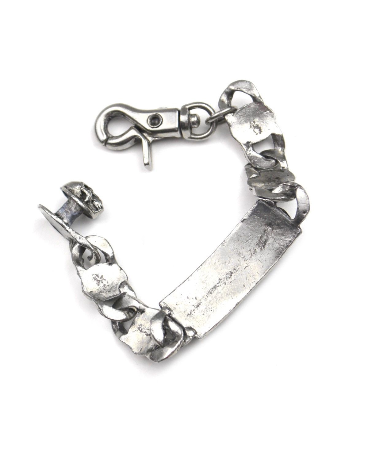 Hysteric Glamour 2000S JAPANESE MADE DARK METAL SKULL CURB BRACELET Size ONE SIZE - 2 Thumbnail