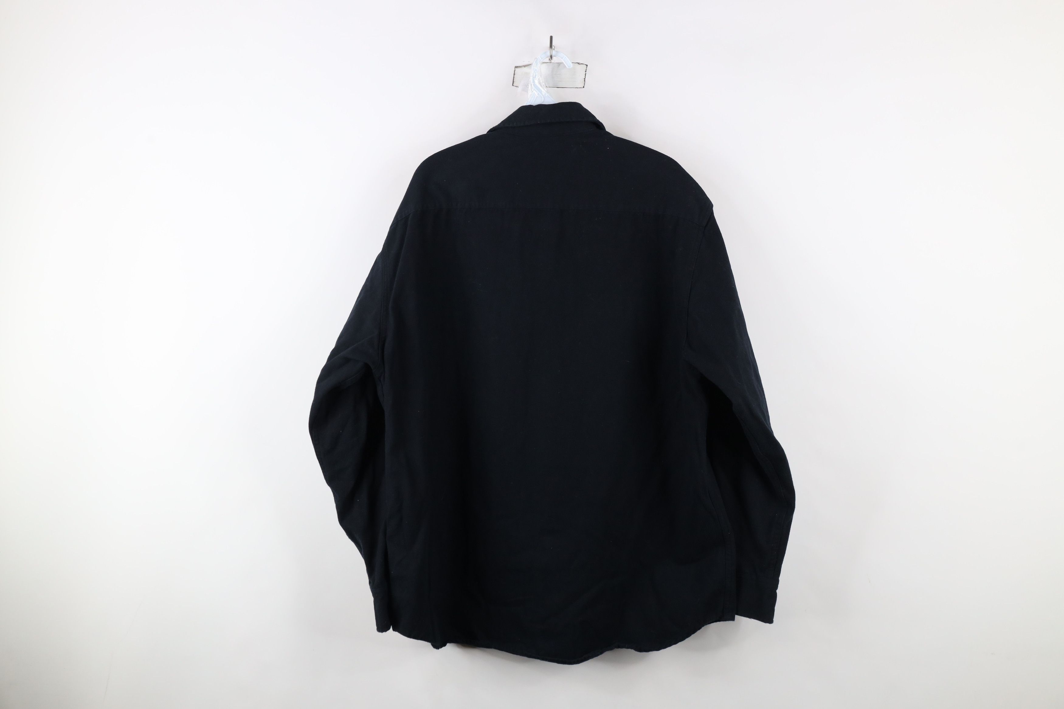 Vintage Vintage 90s Streetwear Heavyweight Canvas Button Shirt Black Size US L / EU 52-54 / 3 - 9 Thumbnail