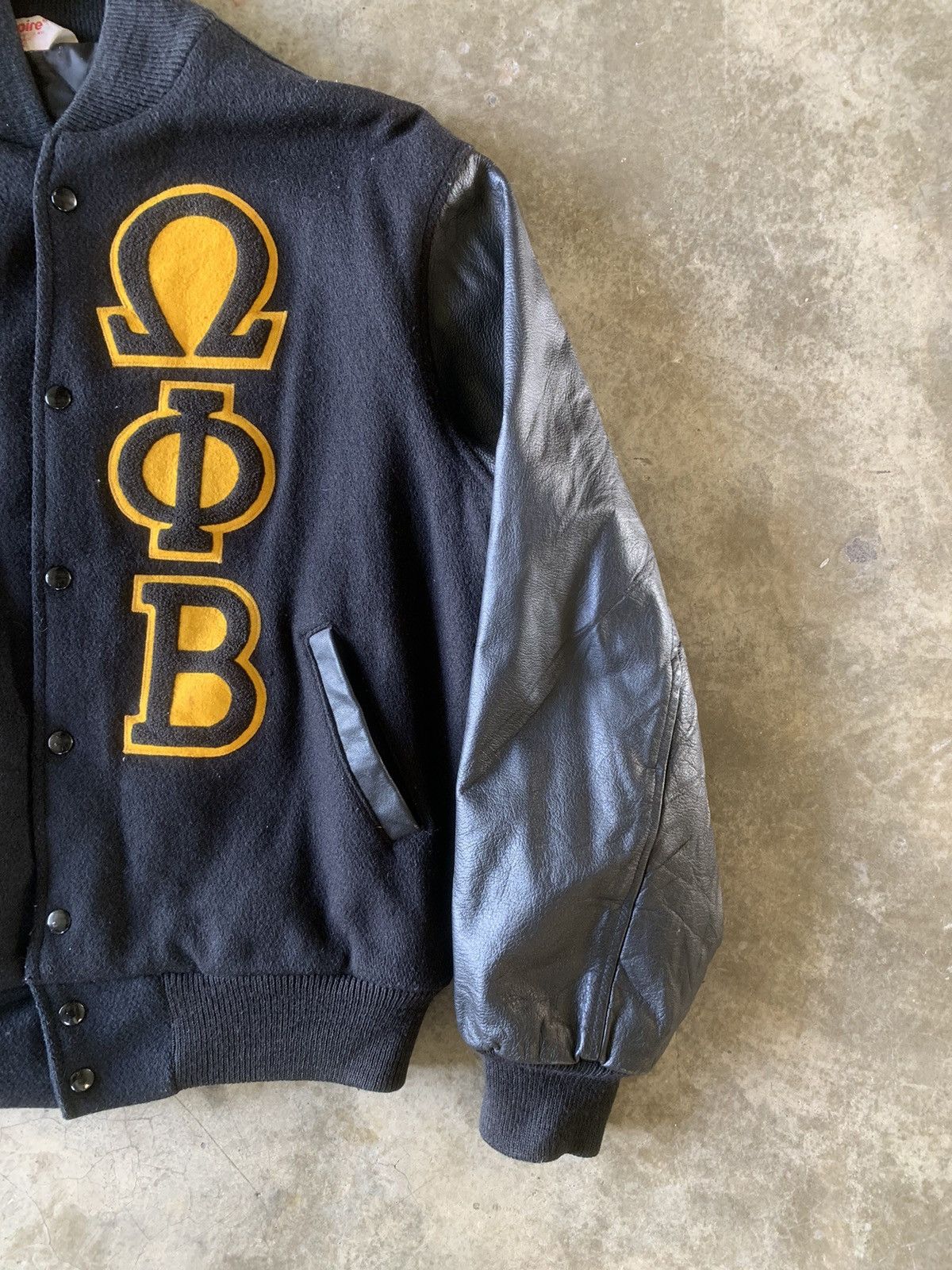 Vintage Vintage 1970’s Omega Phi Beta Sorority inc Varsity Jacket Size US L / EU 52-54 / 3 - 3 Thumbnail