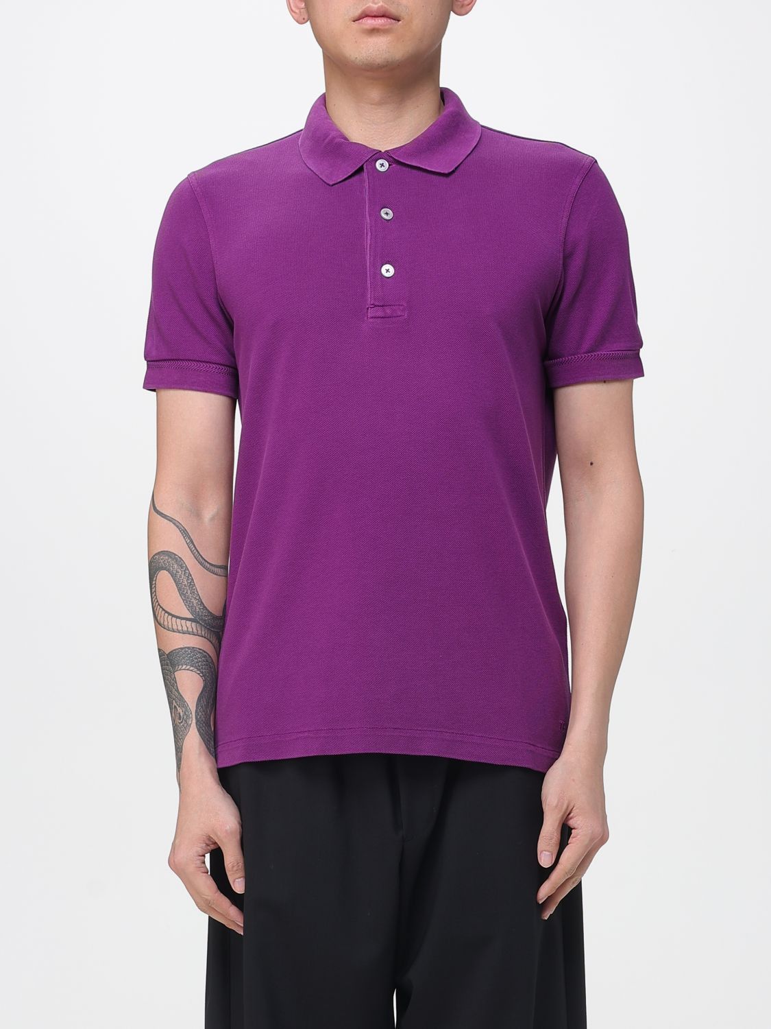 Tom Ford Tom Ford Polo Shirt Men Violet Size US XXL / EU 58 / 5 - 1 Thumbnail