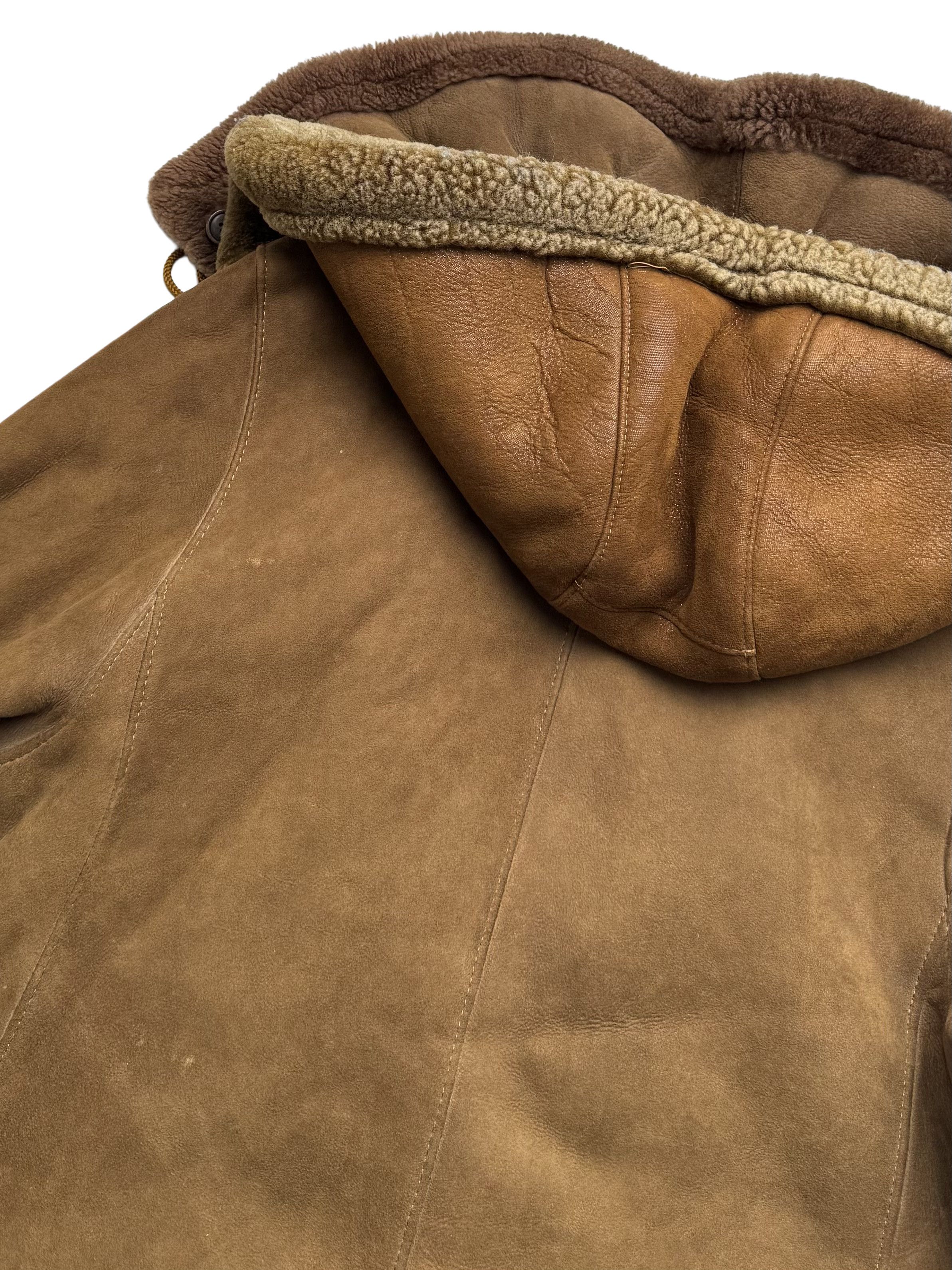 Vintage Vintage Real Sheepskin Heavy Coat With Hood Size XL / US 12-14 / IT 48-50 - 17 Thumbnail
