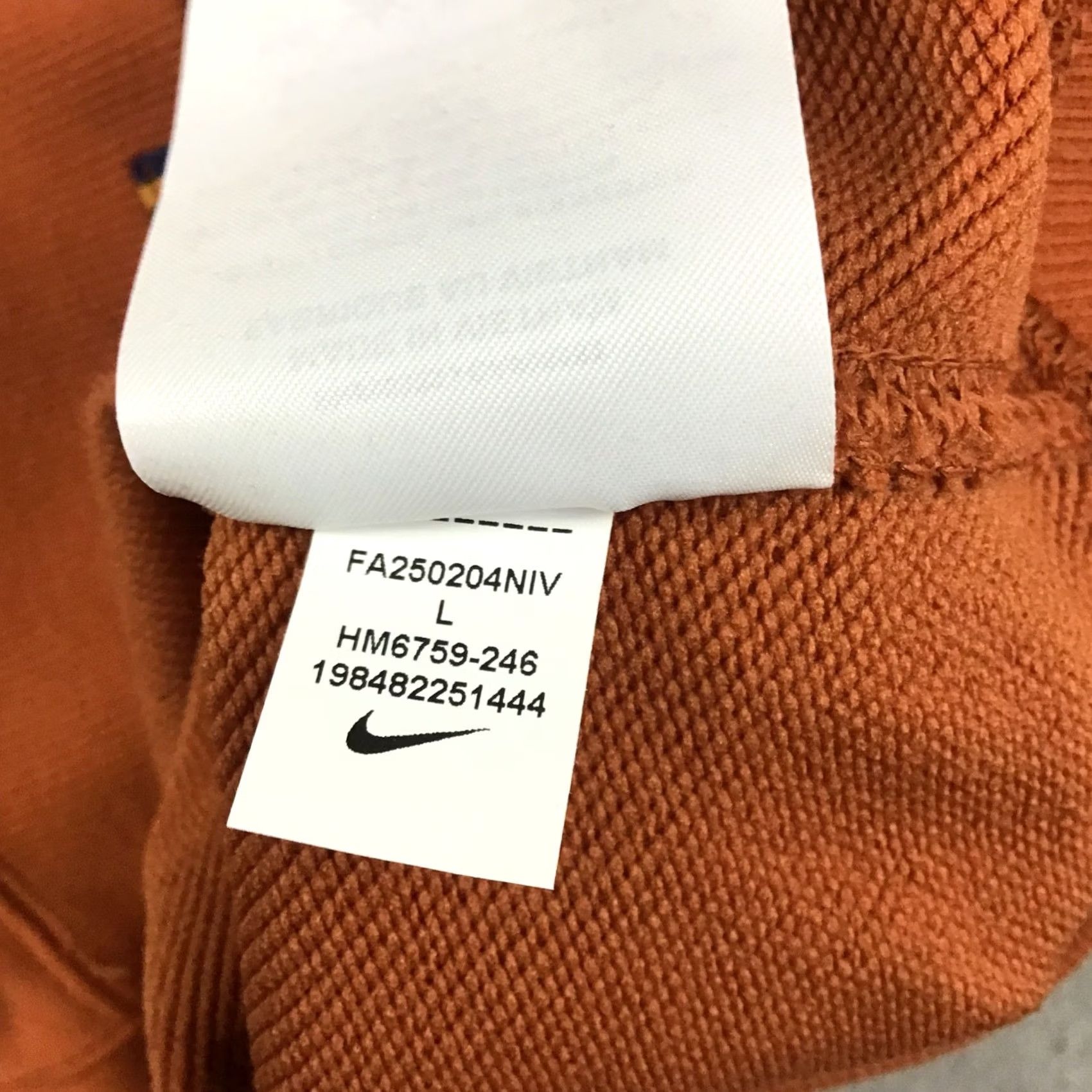 Nike Nike Hoodie Men Large Rust Orange Court Heritage French Terry Tennis Pullover Size US L / EU 52-54 / 3 - 6 Thumbnail