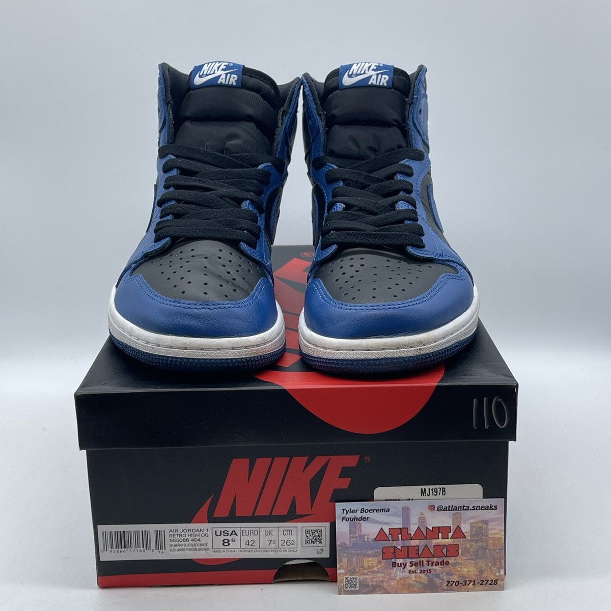 Nike Air Jordan 1 high dark marina blue Size US 8.5 / EU 41-42 - 2 Thumbnail