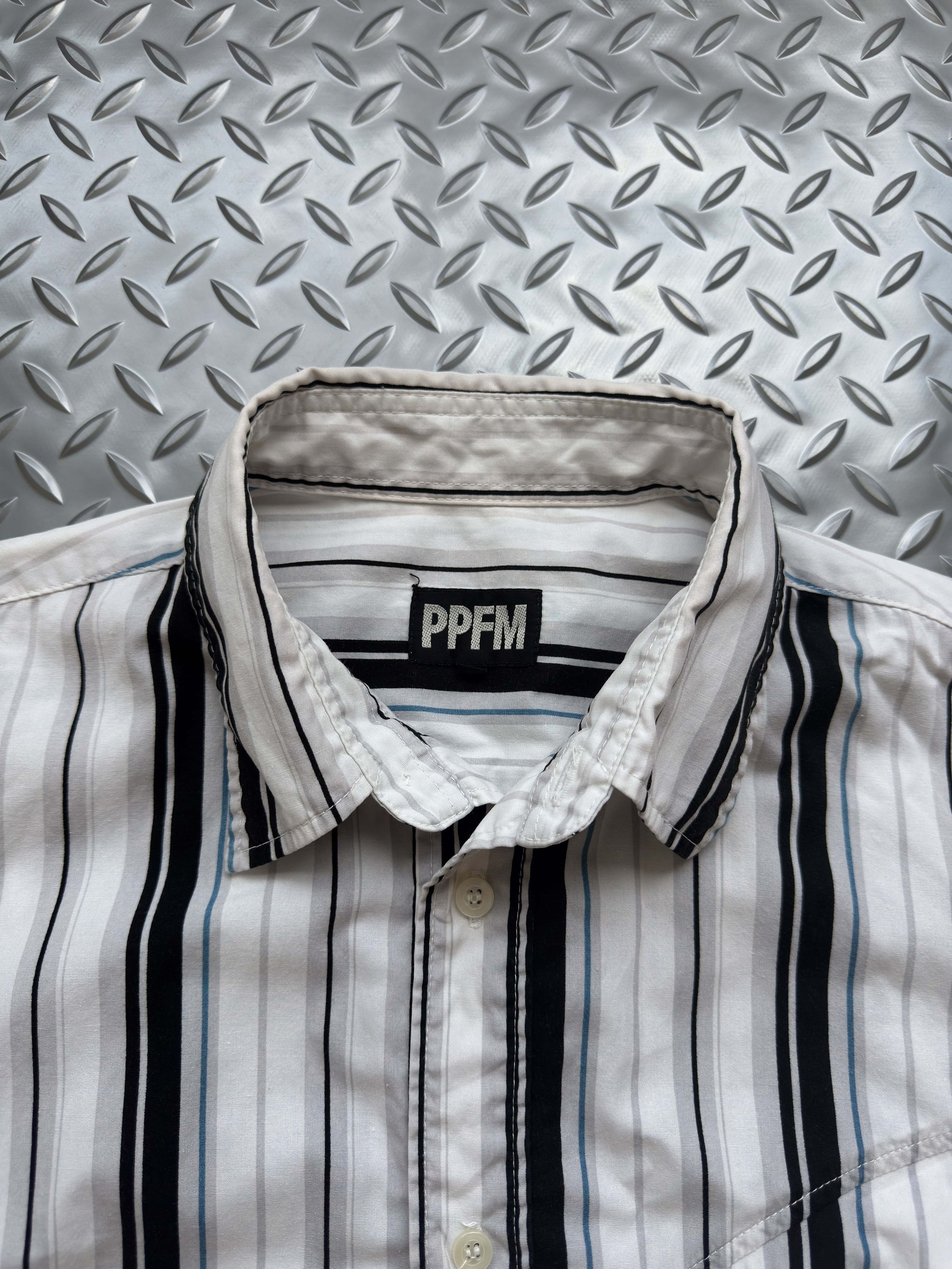 PPFM PPFM Striped Short-Sleeve Button-Up Shirt Size US L / EU 52-54 / 3 - 3 Thumbnail