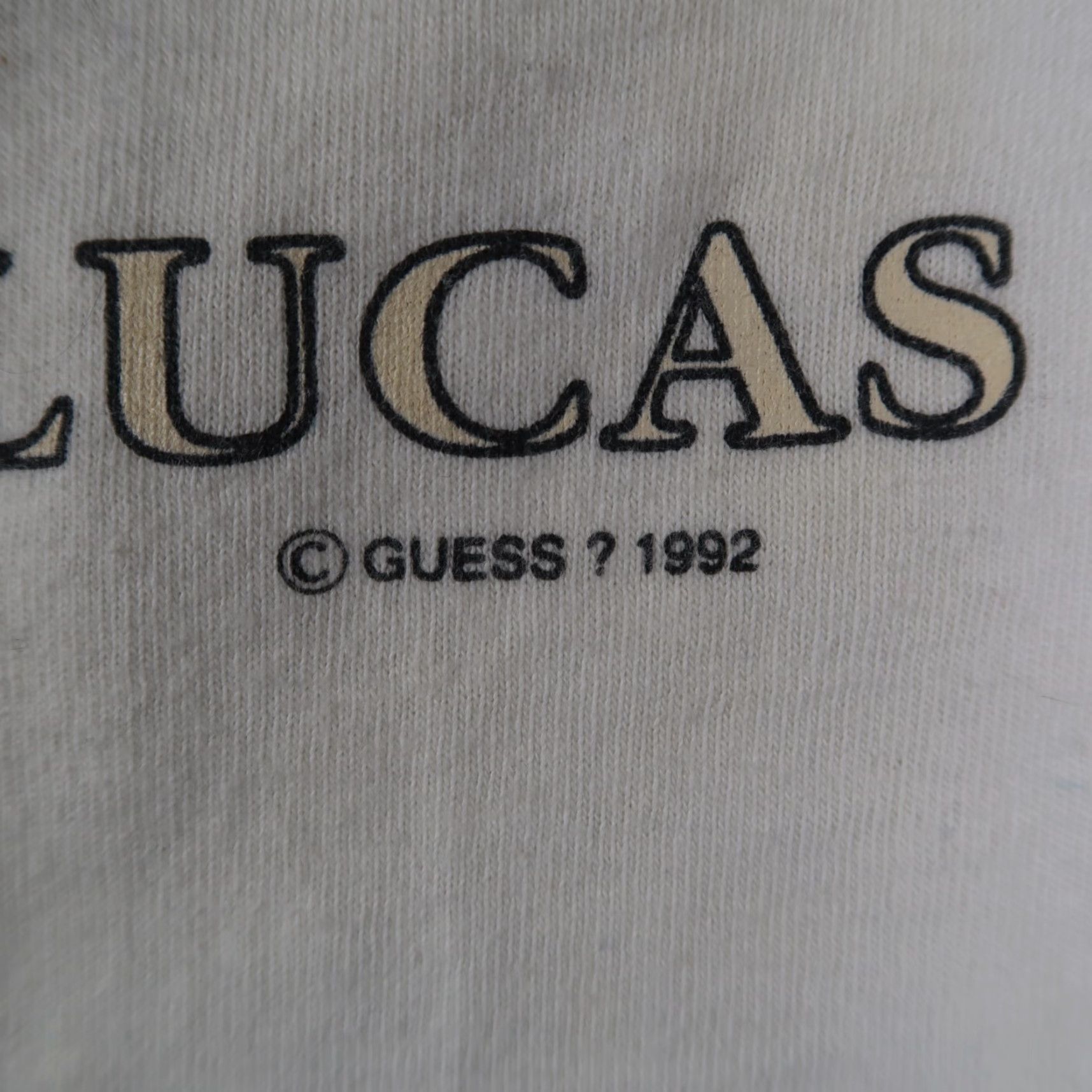 Guess VINTAGE Guess White 2XL T-Shirt Logo 90s Crew Neck Short Sleeve Men’s Cotton United States Logo Graphic Print 1990s 2XL Mens Size US XXL / EU 58 / 5 - 4 Thumbnail