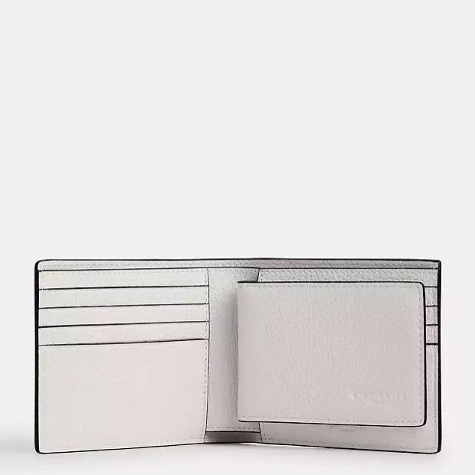 Coach NWT Coach billfold wallet varsity motif CAK48 Chalk Black Size ONE SIZE - 7 Thumbnail