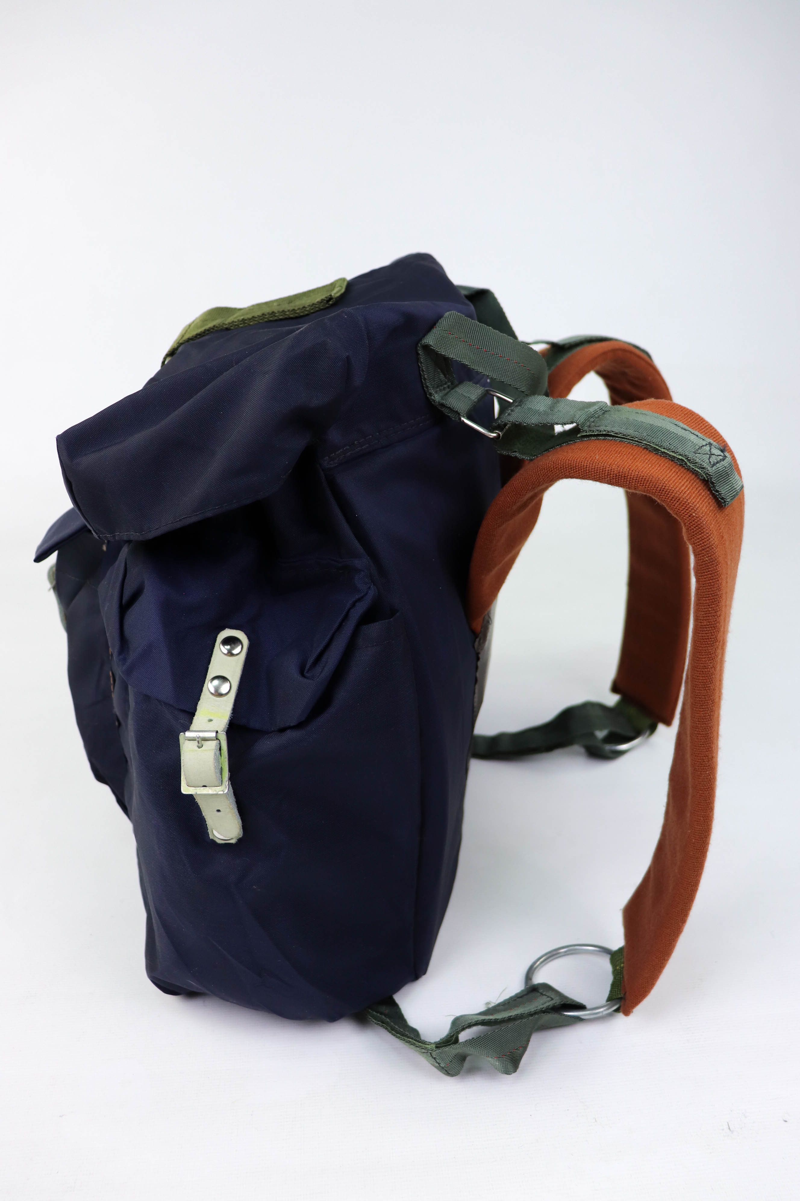 Vintage Vintage Custom Made Nylon/Leather Military Army Rucksack Size ONE SIZE - 2 Thumbnail