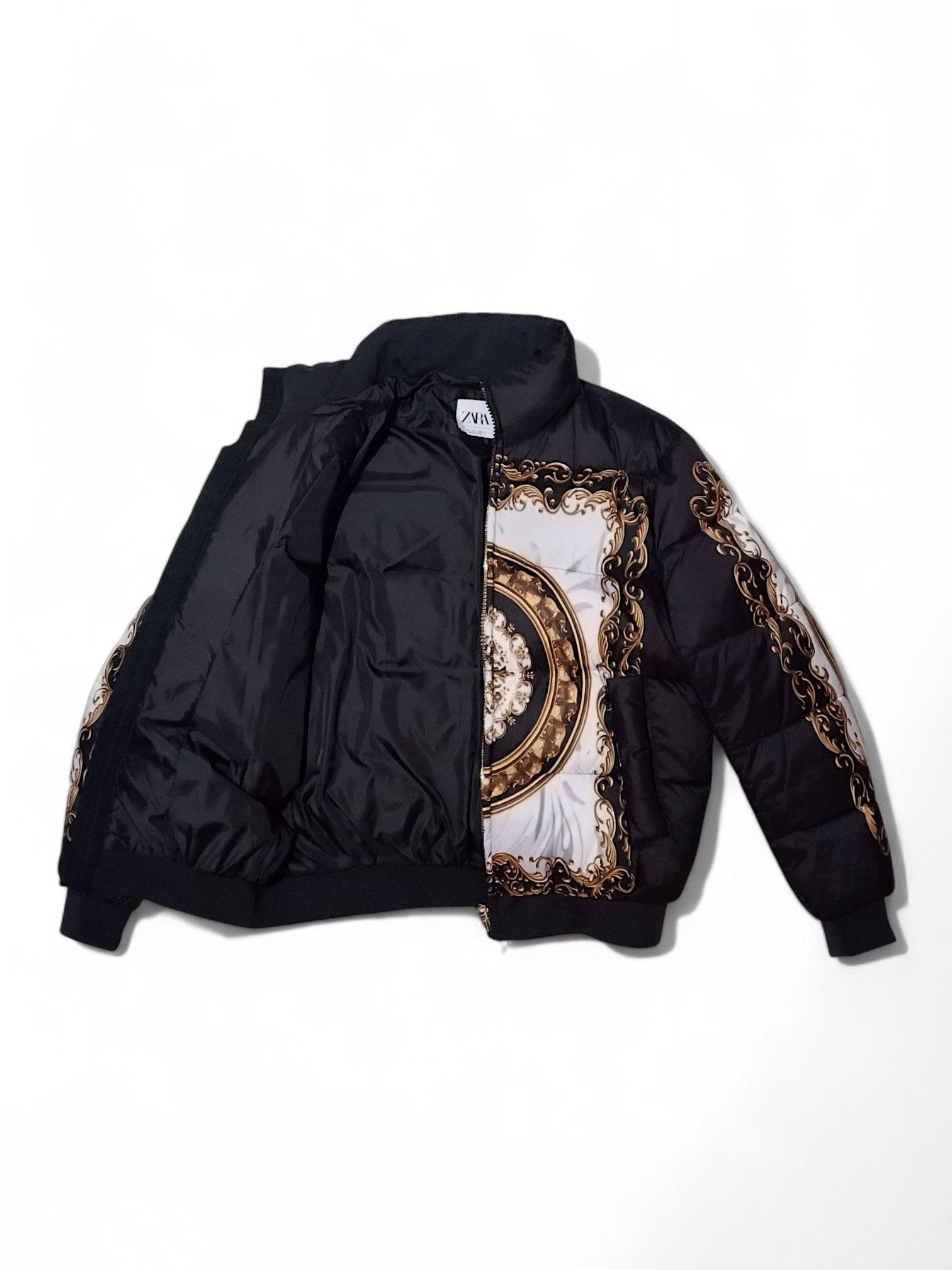 Zara ZARA Baroque-Style Printed Puffer Coat (2019) Size US L / EU 52-54 / 3 - 9 Thumbnail