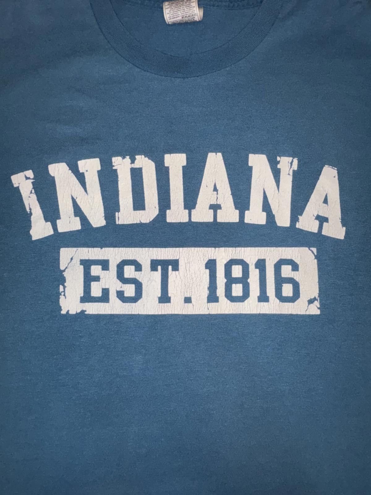 Fruit Of The Loom Vintage Indiana Established 1816 Graphic Tee Size US L / EU 52-54 / 3 - 2 Thumbnail