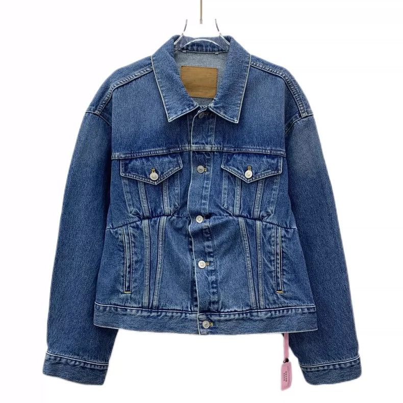 Balenciaga Balenciaga size 38 Blue cotton lapel single-breasted long- Size US S / EU 44-46 / 1 - 1 Thumbnail