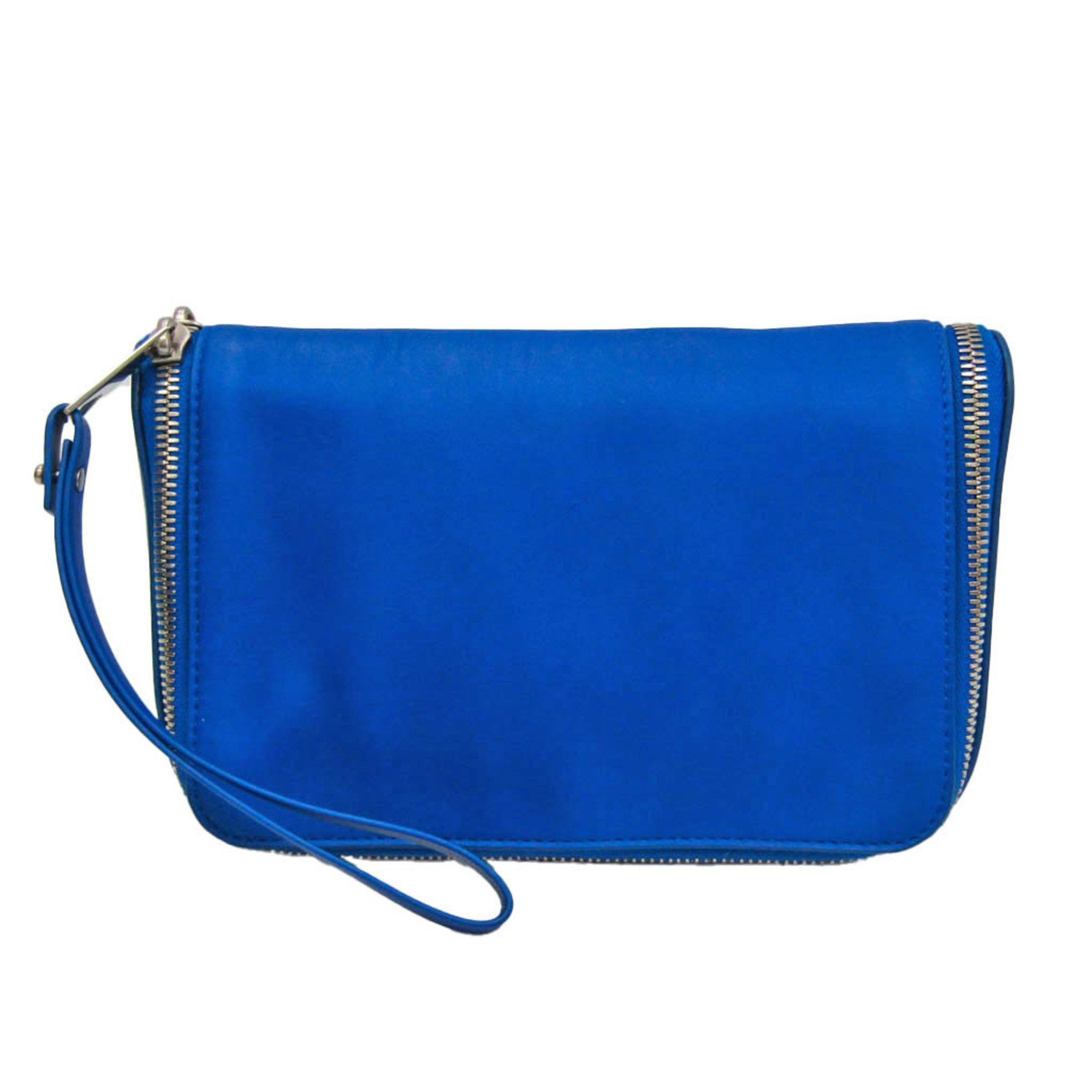 Bottega Veneta Blue Leather Clutch Bag (Pre-Owned) Size ONE SIZE - 1 Thumbnail