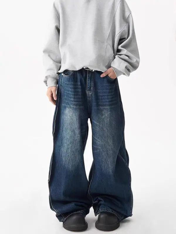 VIBE Vintage Hip Hop Harajuku Cowboy Wavy Pants Jeans y2k 90’s Size US 32 / EU 48 - 6 Thumbnail