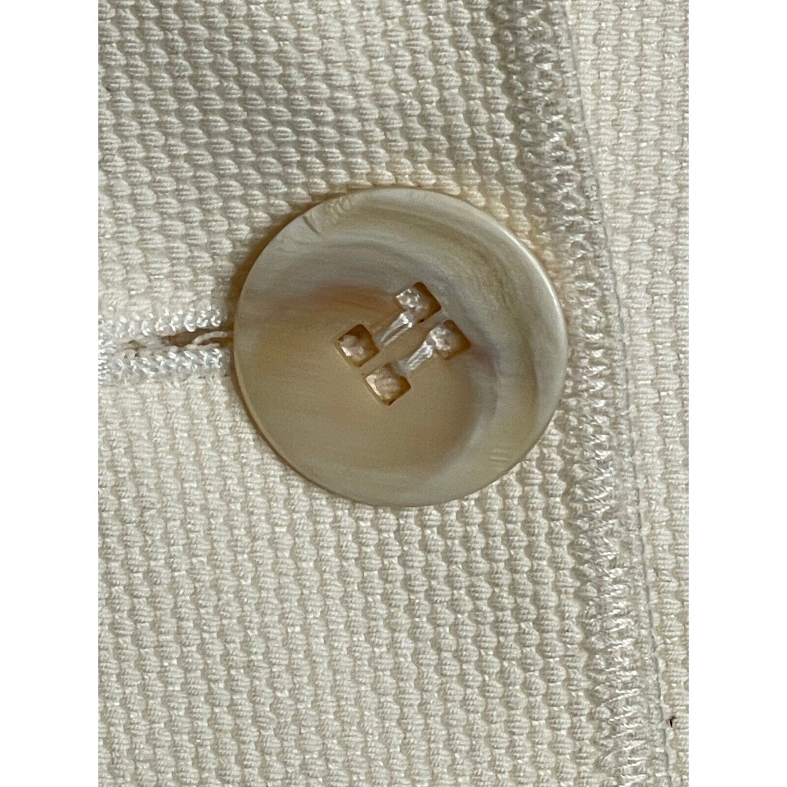 Oscar De La Renta Oscar de la Renta Ivory Woven Cotton Skirt Suit 8 Italy Size M / US 6-8 / IT 42-44 - 13 Thumbnail