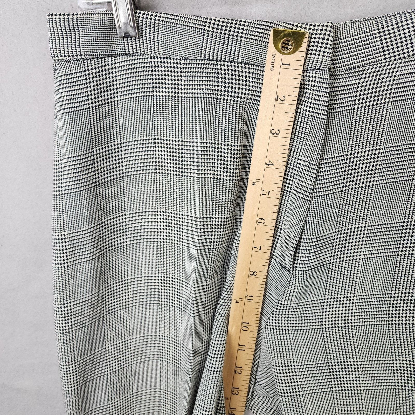 Other Yumi Mazao Trousers Women 12 Straight Leg Herringbone Gray Size 34" / US 12 / IT 48 - 3 Thumbnail
