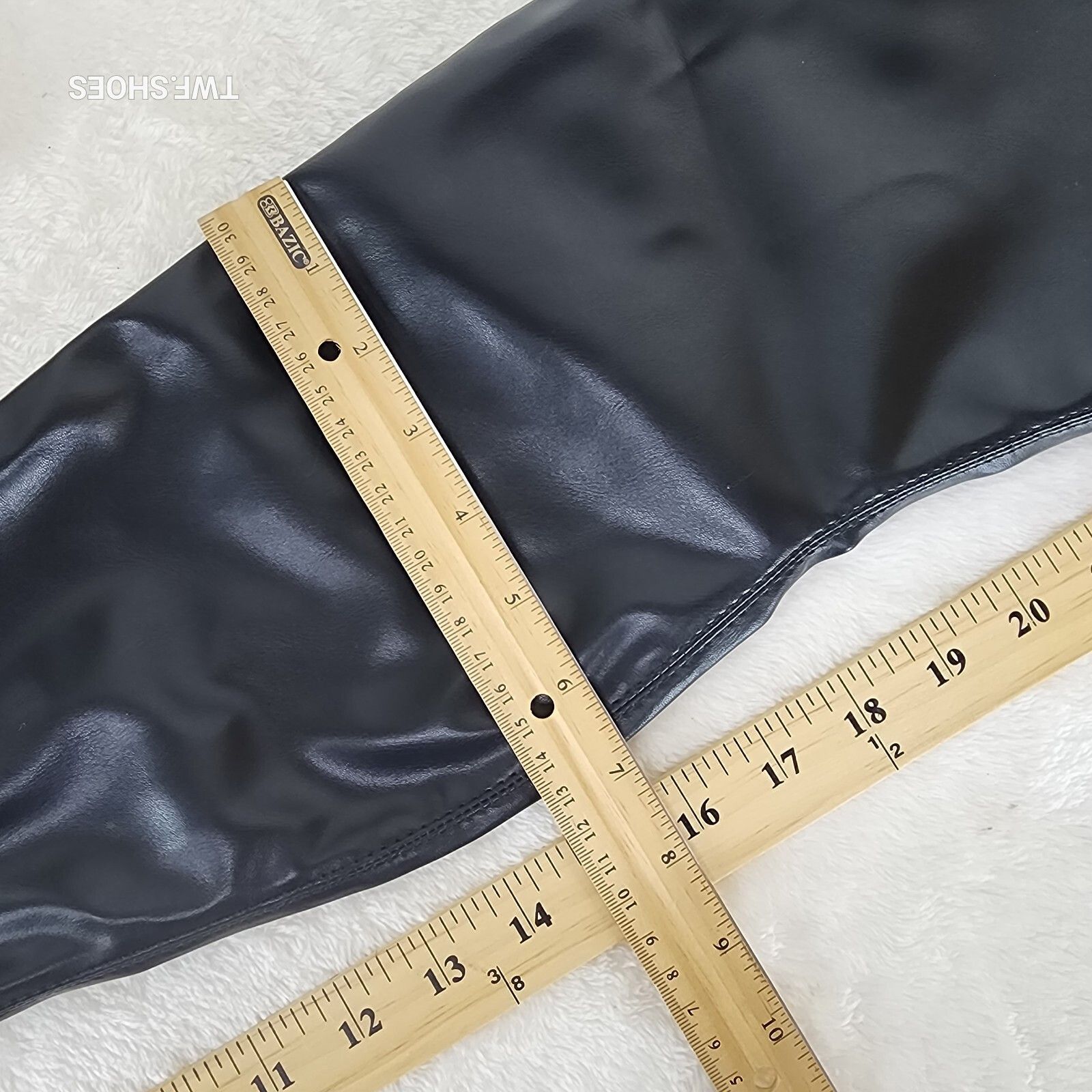 Other Rodeo Rider Black Stretch Faux Leather Western Cowgirl Thigh Size US 7.5 / IT 37.5 - 9 Thumbnail