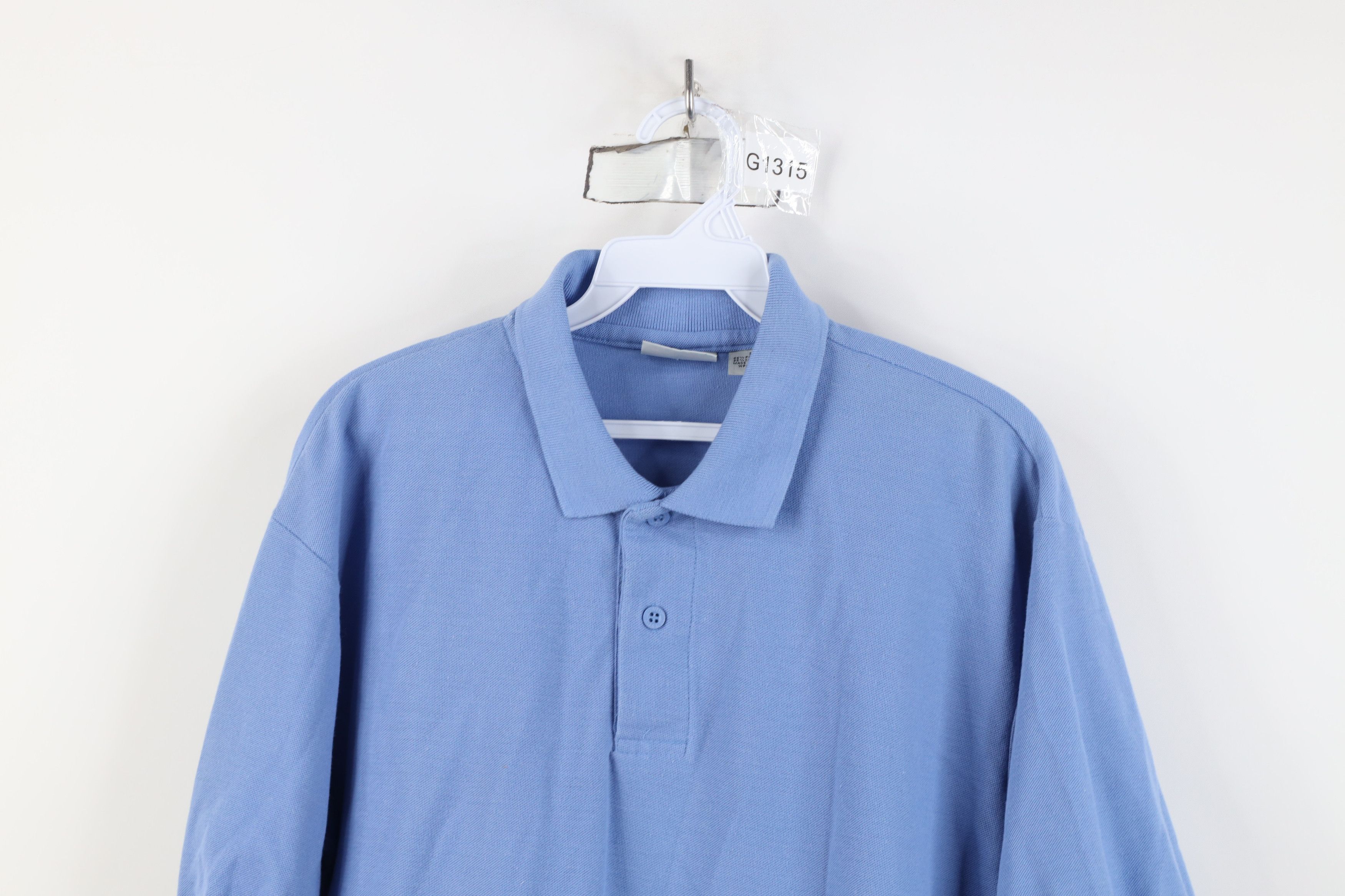 Levi's Vintage 80s Levis Spell Knit Collared Golf Polo Shirt Blue Size US L / EU 52-54 / 3 - 2 Thumbnail