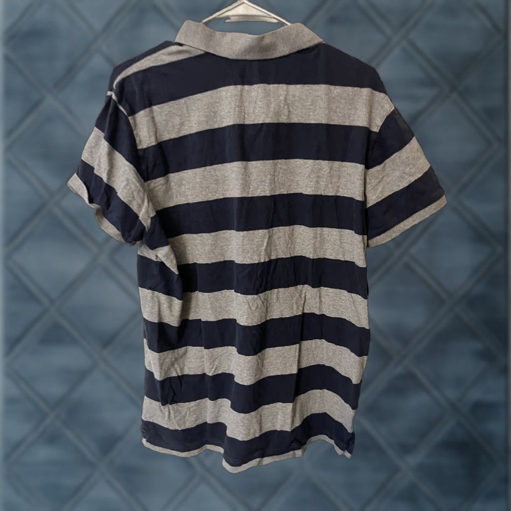 Aeropostale Aeropostale Polo Shirt XL Men Striped Short Sleeve Blue Gray Collared Preppy Casual Polo Shirt Size US XL / EU 56 / 4 - 1 Thumbnail