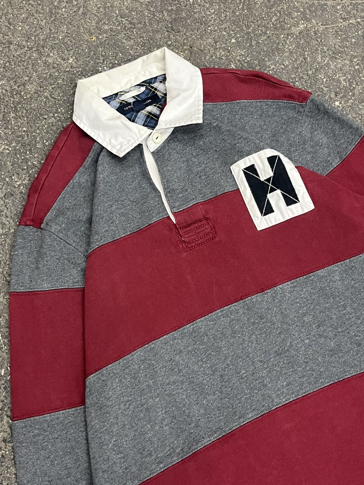 Tommy Hilfiger × Vintage Rugby striped vintage Tommy Hilfiger polo shirt preppy 90s Size US M / EU 48-50 / 2 - 4 Thumbnail