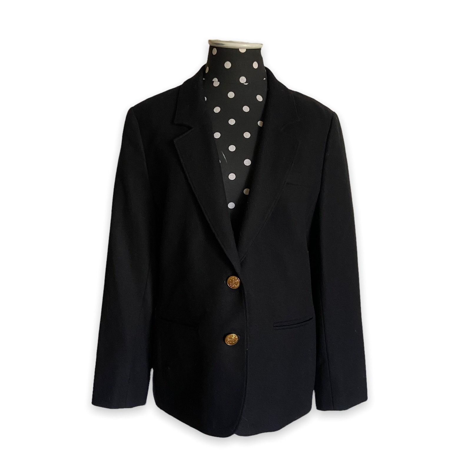 Pendleton Vintage Pendleton Petite Pure Virgin Wool Black Suit Jacket ...