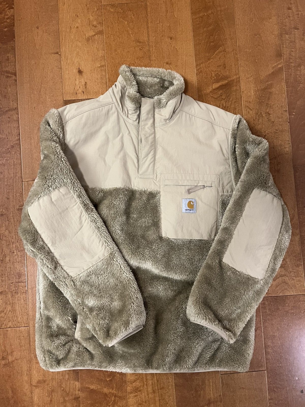 Carhartt Wip Jackson Half Snap Sweatshirt - Ammonite Size US L / EU 52-54 / 3 - 1 Thumbnail
