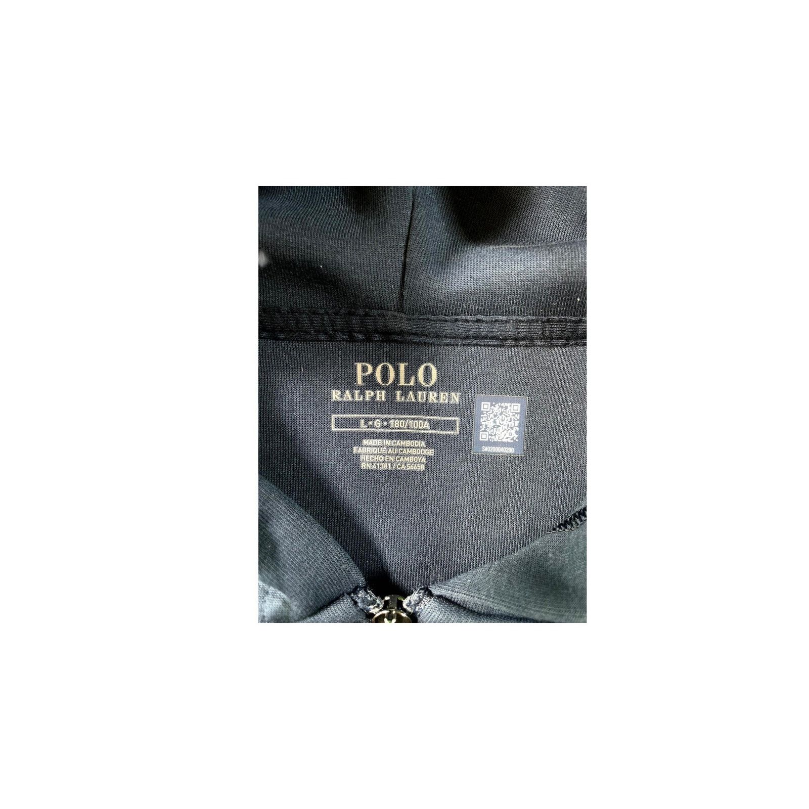Polo Ralph Lauren Polo Zip Up Navy & White Hoodie Size US L / EU 52-54 / 3 - 4 Thumbnail