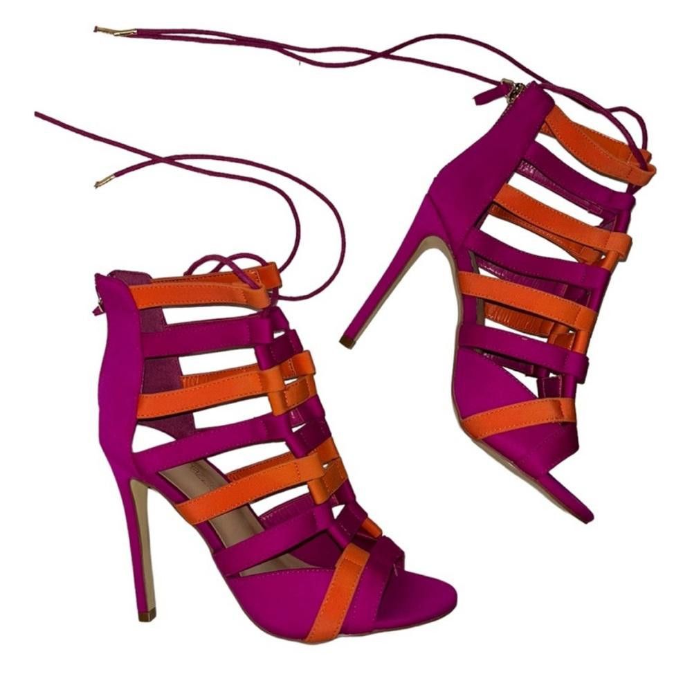 Designer Shoe Dazzle l Sadie Strappy Caged Stiletto Size 5.5 Size US 5.5 / IT 35.5 - 4 Thumbnail