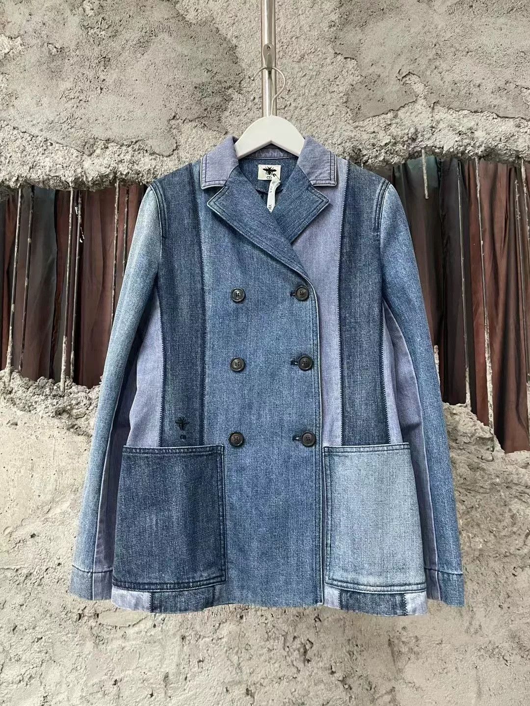 Dior Dior Double-Breasted Denim Blazer Size US S / EU 44-46 / 1 - 1 Thumbnail