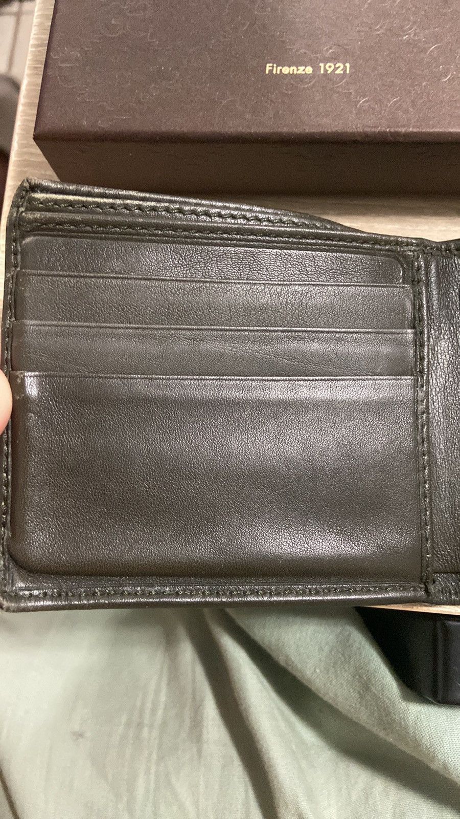 Gucci × Vintage Vintage Gucci GG Dark Green Leather Wallet Size ONE SIZE - 7 Thumbnail