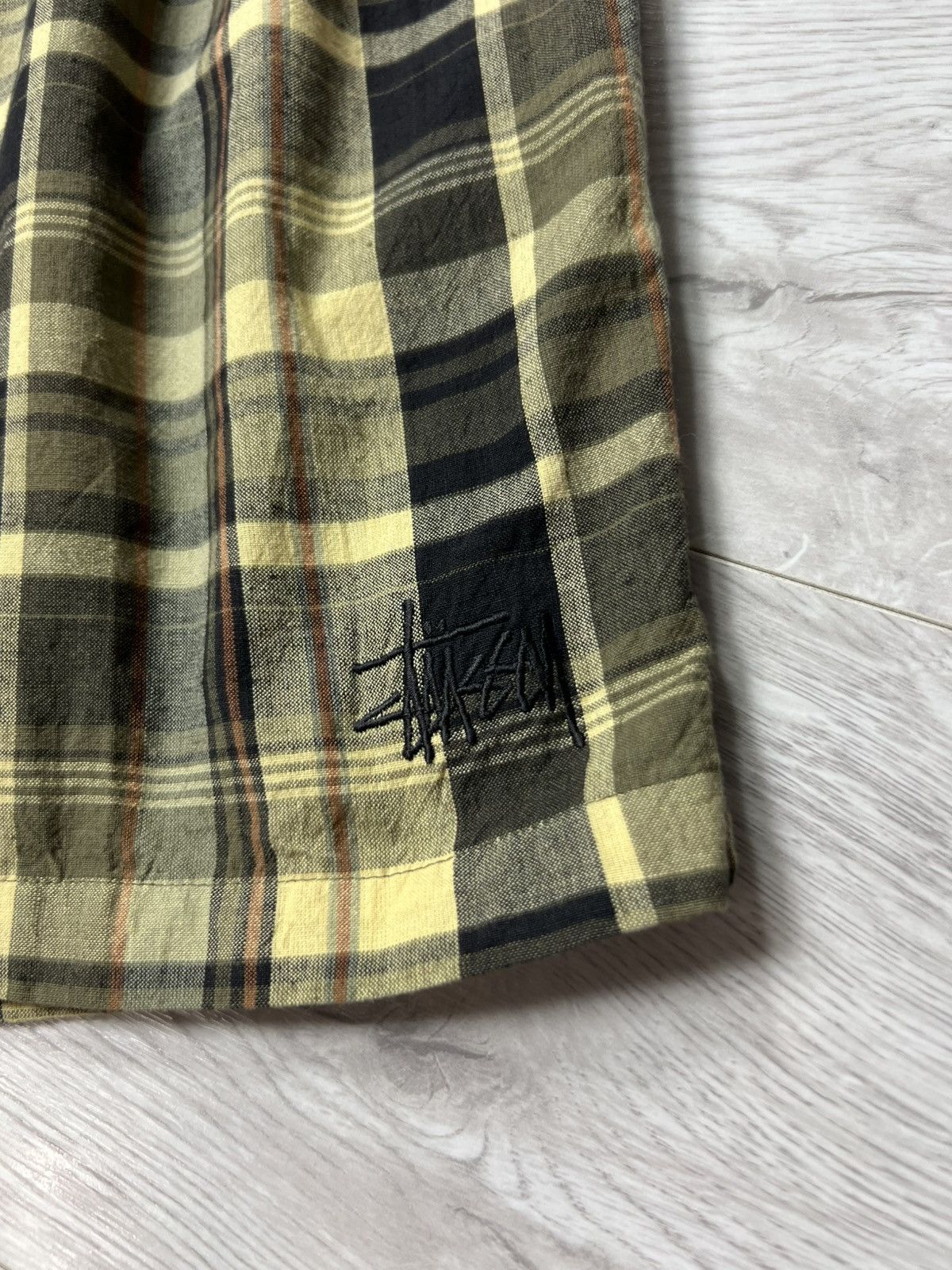 Stussy Rare 90s Vintage Stussy ELASTIC STUFF Men’s Checked Shorts Size US 30 / EU 46 - 3 Thumbnail