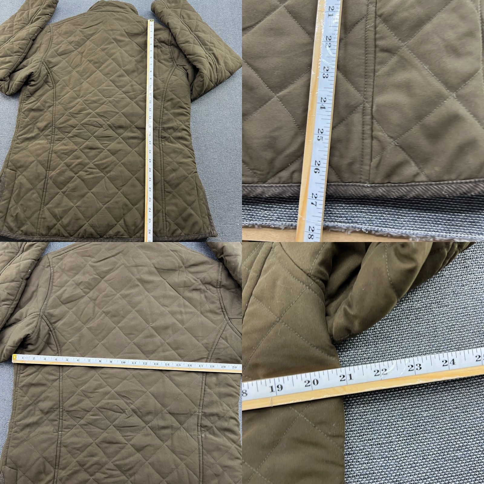 Albam Harkila Alba Womens Quilted Jacket Hooded Zip Full Zip Size 44 Brown Insulated Overcoat Parka Women's Coat Brown Quilted Jacket Size S / US 4 / IT 40 - 10 Thumbnail