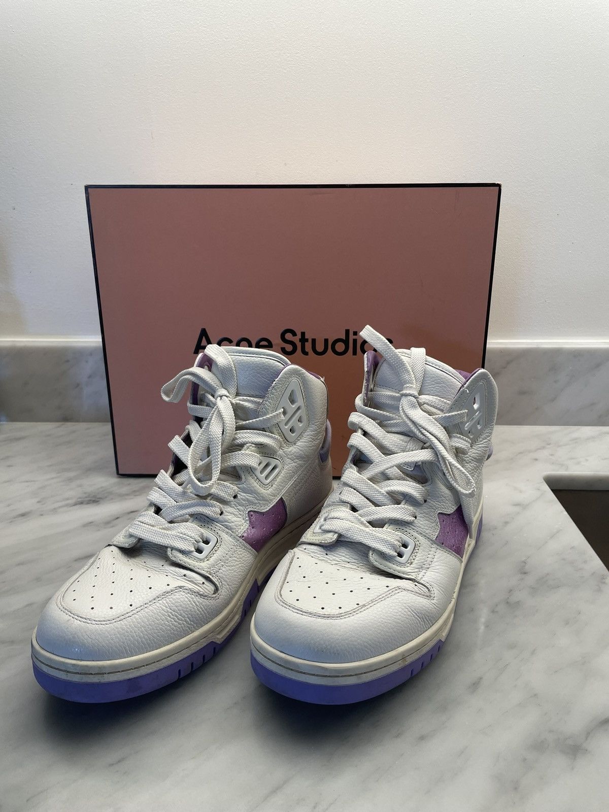 Acne Studios Acne Studios high top Stockholm pop sneakers leather Size US 8.5 / EU 41-42 - 4 Thumbnail