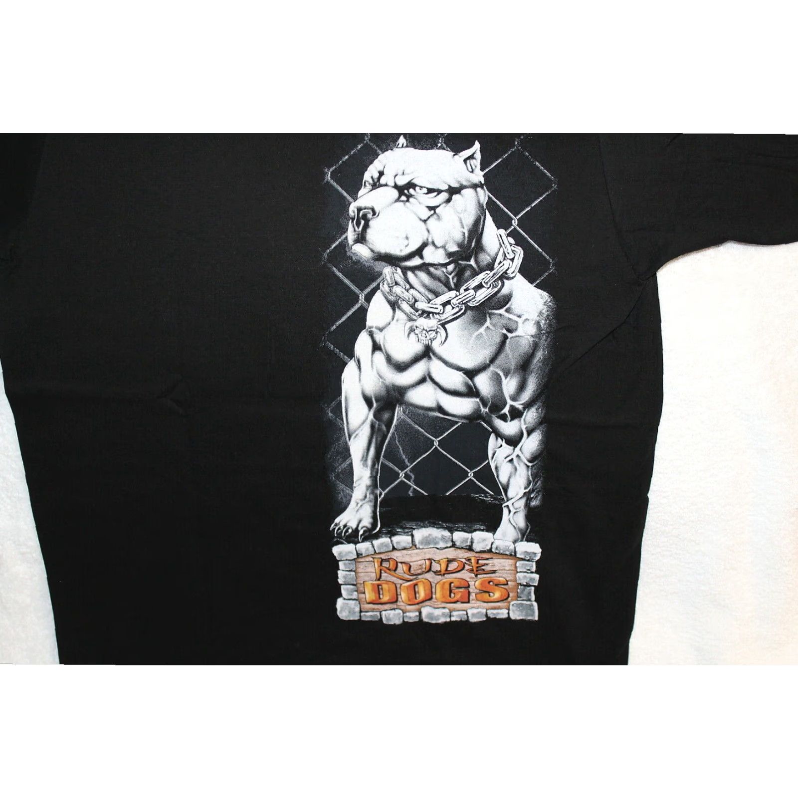 Vintage Rude Dogs Pitbull Mens Black Cotton T Shirt Extra Large XL Size US M / EU 48-50 / 2 - 4 Thumbnail