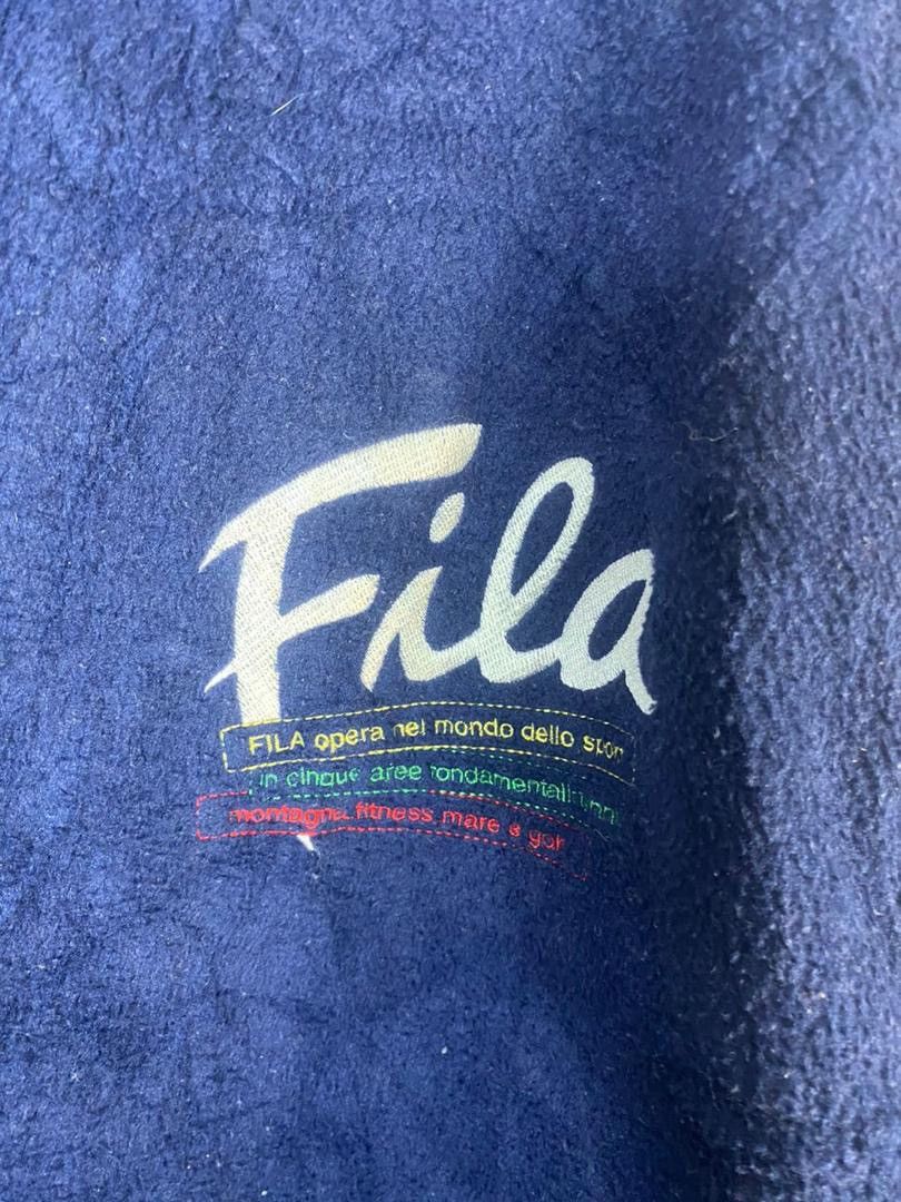 Fila Unisex 🔥Vintage fila spellout fleece zipper hoodie Size US L / EU 52-54 / 3 - 3 Thumbnail