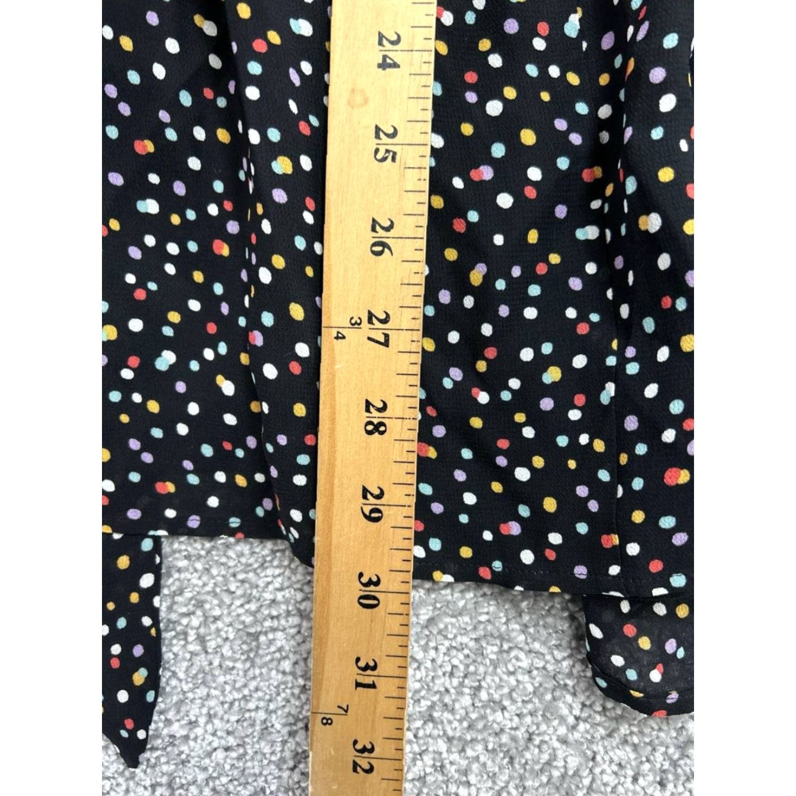 Reformation Reformation Dress Women Small Black Polka Dot Surplice Neck Wrap Troppo Confetti Size S / US 4 / IT 40 - 6 Thumbnail
