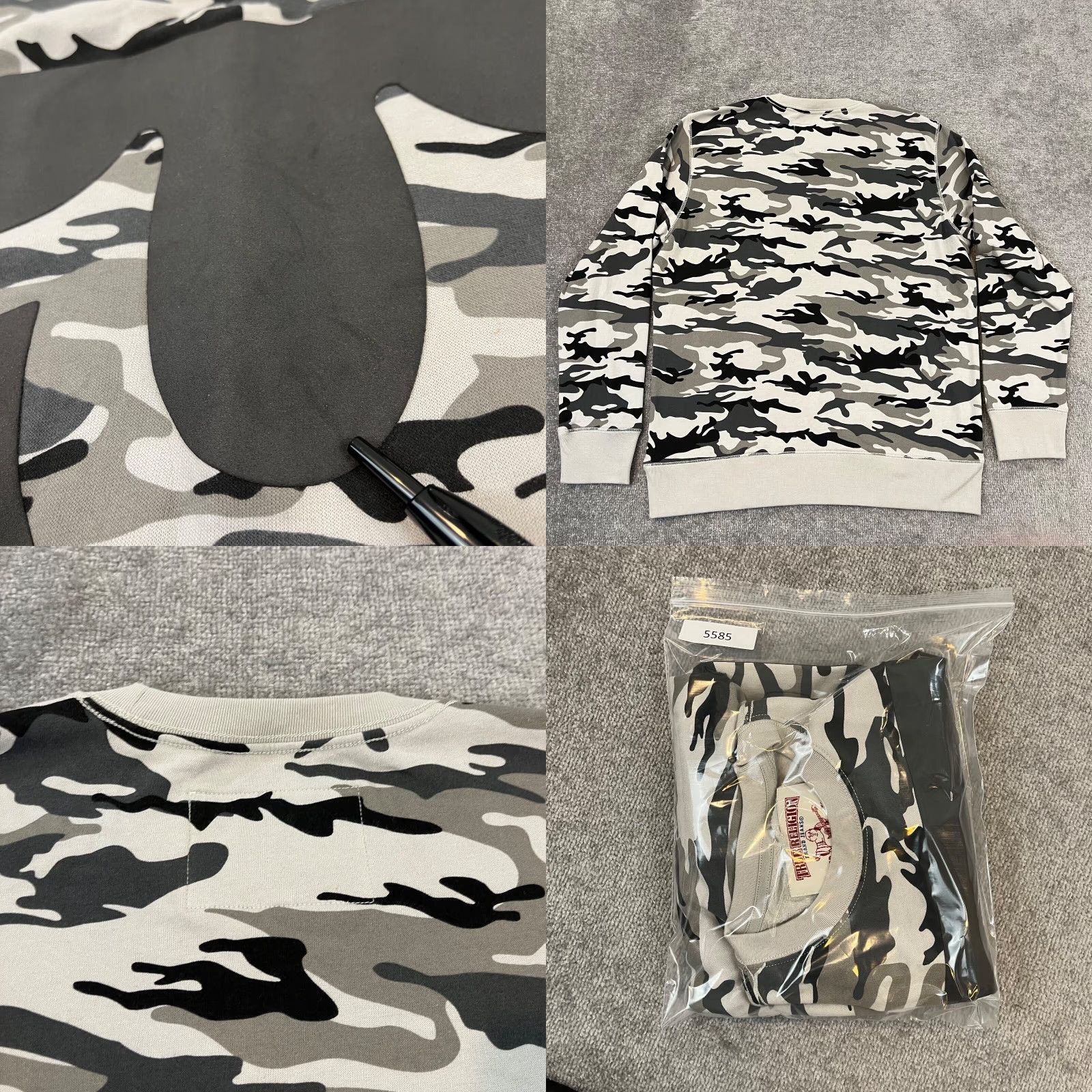 True Religion TRUE RELIGION PULLOVER Jacket Mens XL Gray Camo Crewneck Streetwear Size US XL / EU 56 / 4 - 8 Thumbnail