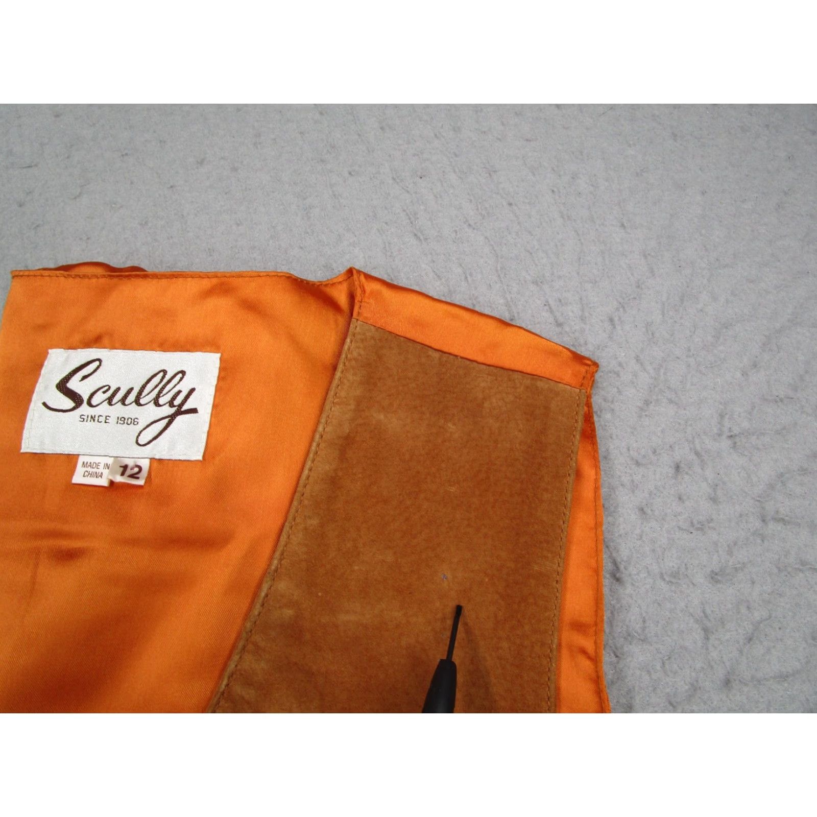 Scully VINTAGE Scully Vest Womens 12 Brown Suede Leather Fringe Western Cowboy Snap Front Size XL / US 12-14 / IT 48-50 - 6 Thumbnail