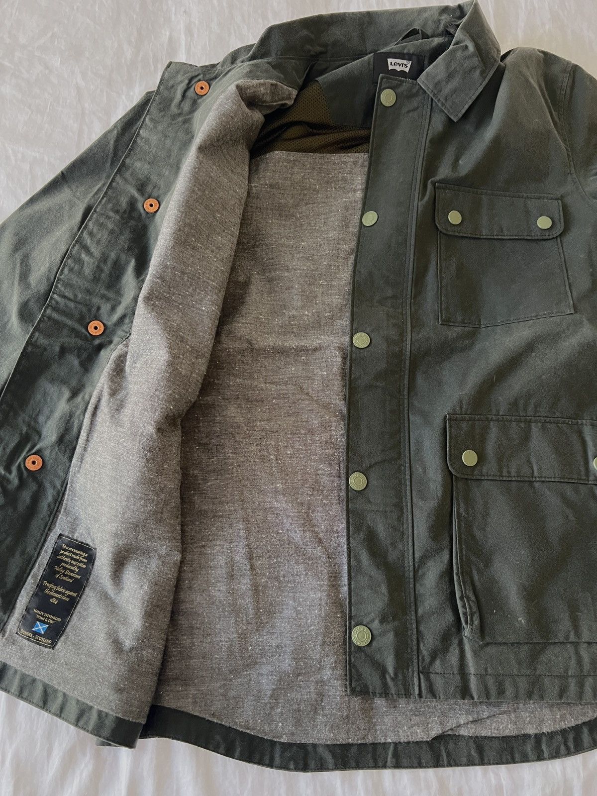 Levi's Levis x Halley Stevensons Wax Jacket Size US M / EU 48-50 / 2 - 2 Thumbnail